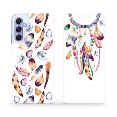 Mobiwear Knížkové flip pouzdro - Samsung Galaxy A34 5G - M003S Lapač a barevná pírka