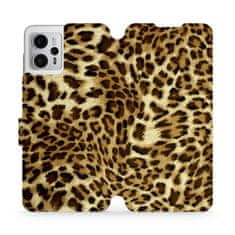 Mobiwear Flip pouzdro na mobil Motorola Moto G23 - VA33P Leopardí vzor