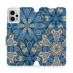 Mobiwear Flip pouzdro na mobil Motorola Moto G23 - V108P Modré mandala květy