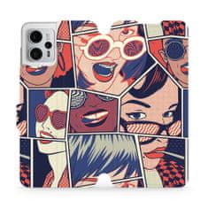 Mobiwear Flip pouzdro na mobil Motorola Moto G23 - VP18P Komiks