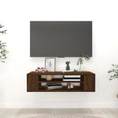 Vidaxl Závěsná TV skříňka hnědý dub 100x30x26,5 cm kompozitní dřevo