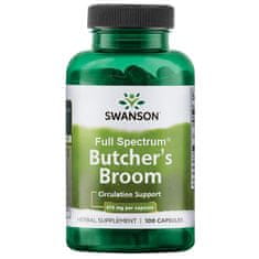 Swanson Butcher's Broom (Listnatec pichlavý), 470 mg, 100 kapslí