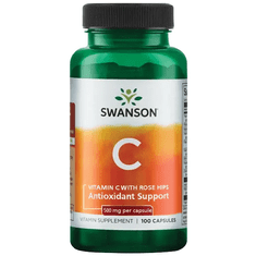 Swanson Vitamin C + Extrakt z Šípků, 500 mg, 100 kapslí