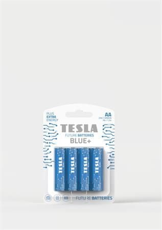 TESLA AA BLUE+ zinkouhlíková, 4 ks, ND, (R06, tužková, blister)