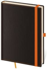 Helma365 Linkovaný zápisník Black Orange L