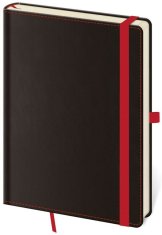 Helma365 Linkovaný zápisník Black Red L