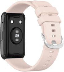 FIXED silikonový řemínek pro Huawei Watch FIT, růžová