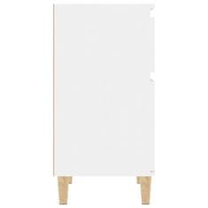 Greatstore Noční stolky 2 ks bílé s vysokým leskem 40 x 35 x 70 cm