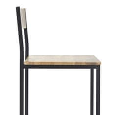 SoBuy SoBuy FST53-XLX2 Sada 2 barových židlí s opěradlem Pultové židle s podnožkou Výška sedáku 67 cm 38x96x44cm