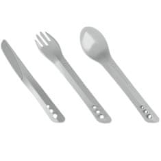 Lifeventure Příbor Lifeventure Ellipse Cutlery Set, Light Grey