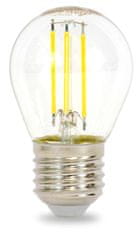 Tesla Lighting LED žárovka FILAMENT RETRO miniglobe, E27, 4.2W, 230V, 570lm, 25 000h, 4000K denní bílá, 360stu