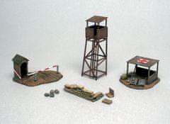 Italeri budova strážní věž, Checkpoint, stanice první pomoci, doplňky, Model Kit 6130, 1/72