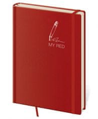 Helma365 Tečkovaný zápisník My Red S (čtverečkovaný)