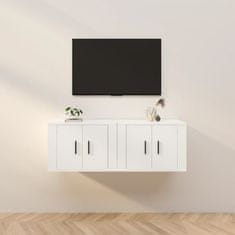 Greatstore Nástěnné TV skříňky 2 ks bílé 57 x 34,5 x 40 cm