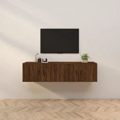 Vidaxl Nástěnné TV skříňky 2 ks hnědý dub 80 x 34,5 x 40 cm