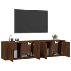 Vidaxl Nástěnné TV skříňky 2 ks hnědý dub 80 x 34,5 x 40 cm