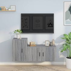 Greatstore 2dílný set TV skříněk šedý sonoma kompozitní dřevo