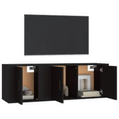 Greatstore 2dílný set TV skříněk černý kompozitní dřevo