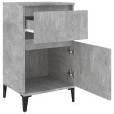 Greatstore Noční stolek betonově šedý 40 x 35 x 70 cm