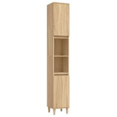 Greatstore Koupelnová skříňka dub sonoma 30 x 30 x 190 cm kompozitní dřevo