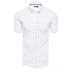 Dstreet Pánské tričko s krátkým rukávem W48 bílé kx1023 L