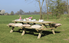 Primaterra Piknikový stůl a lavice DELUXE 180x154x75 cm borovice