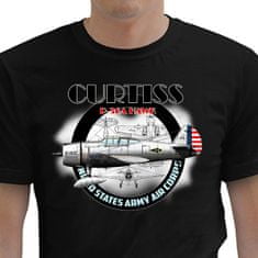 STRIKER Tričko Curtiss P-36 Hawk Barva: Černá, Velikost: XXXL
