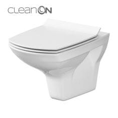 KOUPELNYMOST Alcadrain renovmodul - předstěnový instalační systém s bílým/ chrom tlačítkem m1720-1 + wc cersanit cleanon carina + sedátko (AM115/1000 M1720-1 CA3)