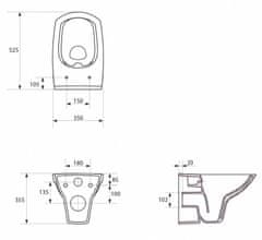 KOUPELNYMOST Geberit duofix bez tlačítka + wc cersanit cleanon carina + sedátko (111.300.00.5 CA3)