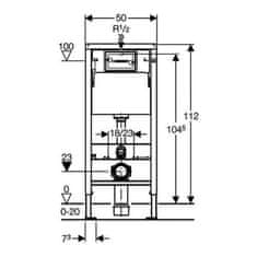 KOUPELNYMOST Geberit duofixbasic s matným tlačítkem delta21 + wc ideal standard tesi se sedátkem softclose, aquablade (458.103.00.1 21MA TE1)