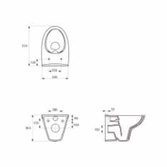 CERSANIT Cersanit pod. systém aqua 52 pneu s qf + tlačítko square chrom + wc cersanit cleanon parva + sedátko (S97-062 SQCR PA1)