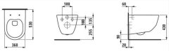 KOUPELNYMOST Alcadrain jádromodul - předstěnový instalační systém s bílým tlačítkem m1710 + wc laufen pro lcc rimless + sedátko (AM102/1120 M1710 LP2)