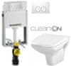 Geberit kombifixbasic vč. bílého tlačítka delta 21 + wc cersanit cleanon carina + sedátko (110.100.00.1 21BI CA1)