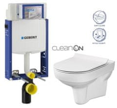 KOUPELNYMOST Geberit kombifix eco, nádržka up 320 bez tlačítka + wc cersanit city new cleanon + wc sedátko slim (110.302.00.5 CI2)