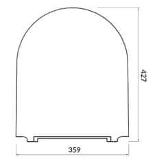 CERSANIT Wc kombi mísa crea co 010/020 oval, sedátko dur slim wo lw one (K114-023)