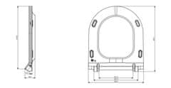 CERSANIT Wc kombi mísa crea co 010/020 oval, sedátko dur slim wo lw one (K114-023)