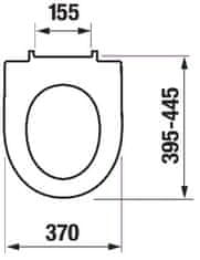 KOUPELNYMOST Alcadrain jádromodul - předstěnový instalační systém s bílým tlačítkem m1710 + wc jika lyra plus + sedátko duraplast slowclose (AM102/1120 M1710 LY5)