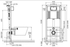 CERSANIT Cersanit pod. systém aqua 52 pneu s qf + tlačítko square chrom + wc cersanit arteco cleanon + sedátko (S97-062 SQCR AT1)