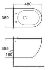 KOUPELNYMOST Alcadrain sádromodul - předstěnový instalační systém s chromovým tlačítkem m1721 + wc mexen lena černá rimless + sedátko (AM101/1120 M1721 ME01)