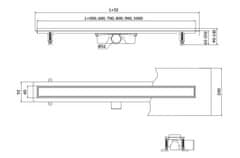 CERSANIT Lineární odtokový žlab tako 60 s oboustranným roštem, ocel (S907-008)
