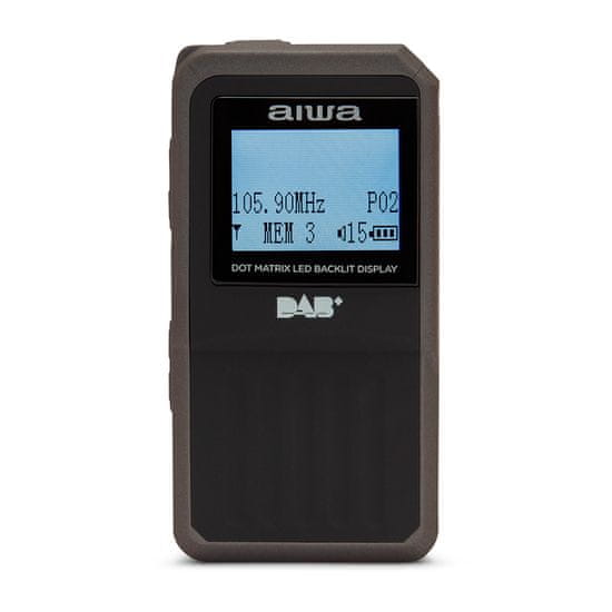 AIWA Přenosné rádio DAB+/FM-RDS se sluchátky do uší RD-20DAB/BK