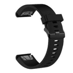 FIXED Silikonový řemínek FIXED Silicone Strap pro Garmin QuickFit 20mm, černý