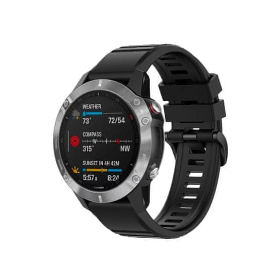 FIXED Silikonový řemínek FIXED Silicone Strap pro Garmin QuickFit 26mm, černý