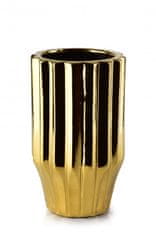 Mondex Keramická váza YVONNE 20 cm zlatá