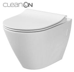 KOUPELNYMOST Alcadrain sádromodul - předstěnový instalační systém s bílým tlačítkem m1710 + wc cersanit cleanon city (AM101/1120 M1710 CI1)