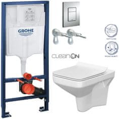 KOUPELNYMOST Rapid sl pro závěsné wc 38528set s chromovou deskou + wc cersanit cleanon como + sedátko (38772001 CO1)