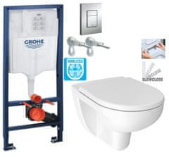 KOUPELNYMOST Rapid sl pro závěsné wc 38528set s chromovou deskou + wc jika lyra plus rimless + sedátko duraplast slowclose (38772001 LY2)