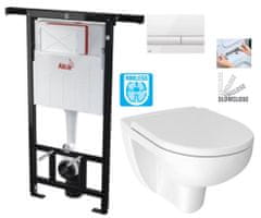 KOUPELNYMOST Alcadrain jádromodul - předstěnový instalační systém s bílým tlačítkem m1710 + wc jika lyra plus rimless + sedátko duraplast slowclose (AM102/1120 M1710 LY2)