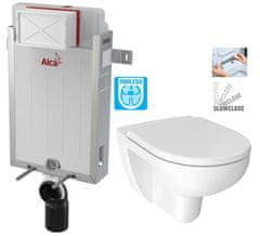 KOUPELNYMOST Alcadrain renovmodul - předstěnový instalační systém bez tlačítka + wc jika lyra plus rimless + sedátko duraplast slowclose (AM115/1000 X LY2)