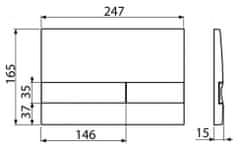 KOUPELNYMOST Alcadrain renovmodul - předstěnový instalační systém s chromovým tlačítkem m1721 + wc mexen teo černá rimless + sedátko (AM115/1000 M1721 ME02)